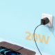 Joyroom ātra sienas lādētājs USB Type C 20W Power Delivery Quick Charge 3.0 AFC melns (L-P202)