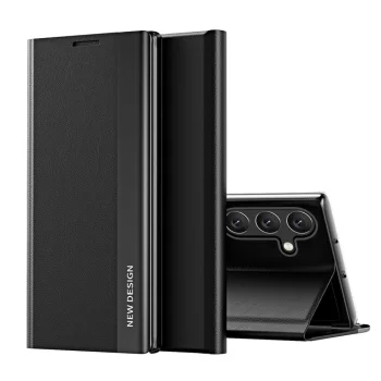 Hurtel Samsung Galaxy A56 atverams vāciņš maciņš grāmatiņa Sleep Case Pro, melns