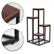 Modernhome PJJPS0011 DARK ziedu plaukts, 4 līmeņi, tumšs riekstkoks