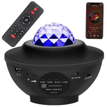Светодиодный RGB проектор звездного неба и ночник с Bluetooth...