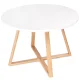 Modernhome RH1902-04 kafijas galdiņš 60 cm, balts/bambuss
