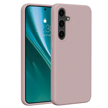 Чехол Etteri Silicone Case для Samsung Galaxy S24 Plus, светло-розовый