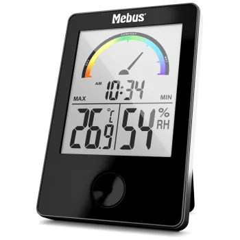 Mebus Digitālais Termometrs un Higrometrs 40929 Melns