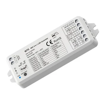 Viedais LED Kontrolieris WT5 5-in-1 Tuya Wi-Fi RGB+CCT 12-24V