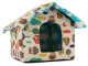 Pet house bed for dogs and cats M grey with black interior
