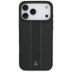 Mercedes iPhone 17 Pro Max Case Leather Laurel Leaves Stripes MagSafe, Black