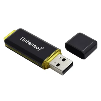 USB-флешка Intenso High Speed Line 128GB USB 3.1, черная/желтая