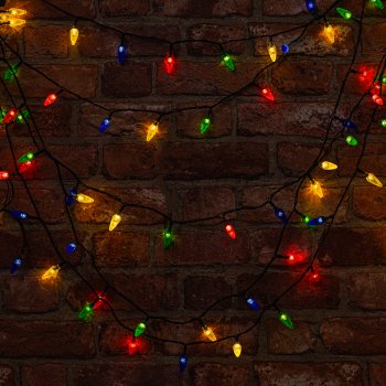 LED String Lights Pine Cone 100 LED 26ft Forever Light CLF-13, multicolor