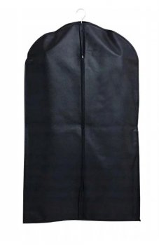 Apģērbu maiss/soma (kostīmi, kleitas utt.) 60x90cm, Melns | Cover for clothes (suits, dresses, etc.)