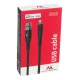 Кабель USB - Apple 8-pin Maclean MCE845B, 2.4A, 1м, черный