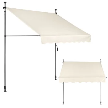 Izvelkama balkona markīze 200x120 cm regulējama MultiGarden, bēša