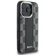 DKNY iPhone 16 Pro Case Leather Checkered Mono Pattern MagSafe, Black