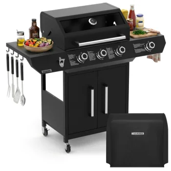 Kaminer Varen Black 4.0 Gāzes grils 3+1 13.5kW ar čuguna resti