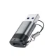 Pāreja Acefast J8 USB-C (siev.) uz USB-A (vīr.), pelēka