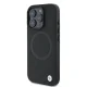 BMW iPhone 16 Pro Case Signature Leather Half Textured MagSafe, Black