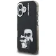 Чехол Karl Lagerfeld IML Aquarelle Karl & Choupette & Logo для iPhone 16, черный