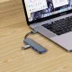 Tech-Protect V0 5-in-1 USB-A Hub (USB 3.0 / 3x USB 2.0 / USB-C) - Gray