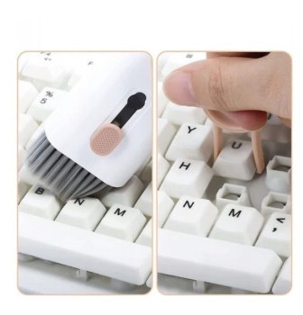 Elektronikas tīrīšanas komplekts T-Phox 7-in-1 austiņām un tastatūrai, rozā