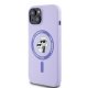 Karl Lagerfeld Silicone Karl&Choupette Heads Ring MagSafe vāciņš iPhone 15, Violets
