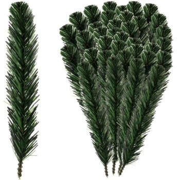 Ruhhy Artificial Spruce Branches for Decoration, 29 cm, 40 pcs, Green