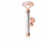 Kvarca vibro masažieris masieris sejai un kaklam ar diviem uzgaļiem | Rose Quartz Face and Neck Vibrating Massager...