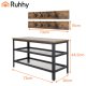 Ruhhy 00027037 Apavu plaukts ar pakaramo un solu, 73cm, Melns/Brūns