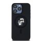 Apple iPhone 15 Pro Max 6.7\'\' Karl Lagerfeld Karl&Choupette Glitter MagSafe Cover Case, Black