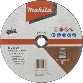 Griezējdisks Makita E-03006 230 mm metālam INOX