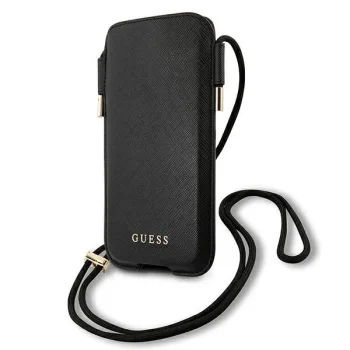 Сумочка для телефона Guess Saffiano 6.1" Черная