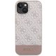 Guess 4G Stripe Collection korpuss iPhone 15 / 14 13 - rozā krāsā | case for pink