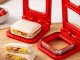 Sandwich Cutter and Sealer Mold for Kids, Red