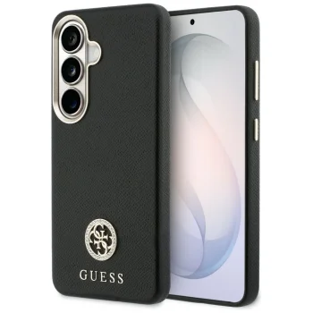 Guess Rhinestone Round Logo MagSafe vāciņš Samsung Galaxy S26, melns
