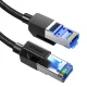 Ugreen NW153 Ethernet RJ45 Cat8 кабель с медным сердечником 1,5м - Черный