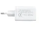 Fast Wall Charger 35W Dual Port USB-C and USB-A with Cable, White