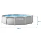 Karkasa dārza baseins Intex 26712 366 x 76 cm komplekts 16in1 ar sūkni, pelēks