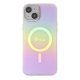 Guess iPhone 15 Plus vāciņš IML Iridescent MagSafe, rozā
