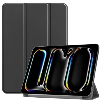 Apple iPad Pro 11'' (2024) (A2837 A2925) PU Leather Protective Tri-fold Book Case Cover, Black | Чехол...