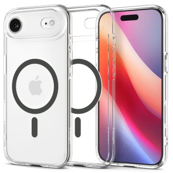 Spigen Ultra Hybrid Mag Magsafe Case for iPhone 17 / 17 Air, Clear/Graphite