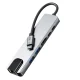 USB-C centrmezgls Tech-Protect HB02 6in1 HDMI 4K RJ45 PD100W pelēks