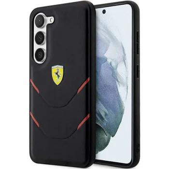 Чехол Ferrari Hot Stamp Lines для Samsung Galaxy S23 Черный