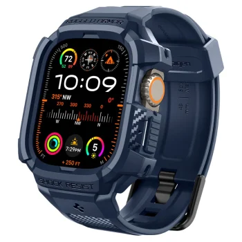Чехол с ремешком Spigen Rugged Armor Pro для Apple Watch Ultra 1 / 2 (49mm), темно-синий