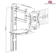 Maclean MC-771 TV Wall Mount with Shelf, 23\"-42\", 30kg, VESA 200x200