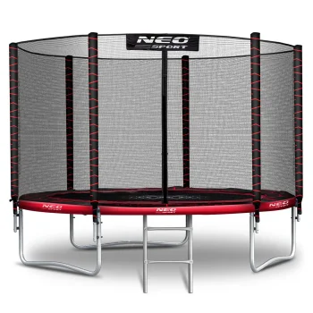 Садовый батут Neo-Sport 252 см (8 ft) с внешней сеткой и лестницей