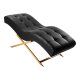 Eyelash Extension Bed Sillon Alba, Black with Gold Base