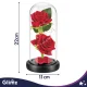 Mūžīgā roze stikla kupolā ar LED apgaismojumu Glimz, 22 cm, sarkana