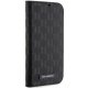 Karl Lagerfeld iPhone 14 Pro atverams vāciņš maciņš grāmatiņa Saffiano Monogram, melns