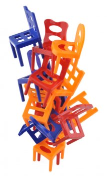 Bērnu Galda Spēle Puzzle Līdzsvars Krēslu Tornis | Children's Board Game Puzzle Balance Chair Tower