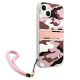 Guess iPhone 13 vāciņš Camouflage Strap Rozā