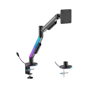 Кронштейн для монитора 17"-40" с газлифтом и RGB-подсветкой, черный