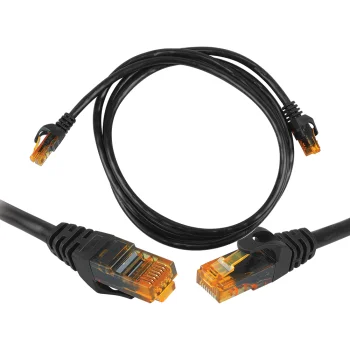 LTC tīkla kabelis UTP Cat6e RJ45 8P8C 1 m, melns